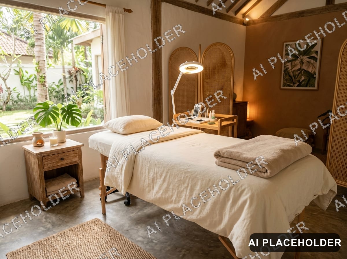 The bed, set up and ready before you arrive.